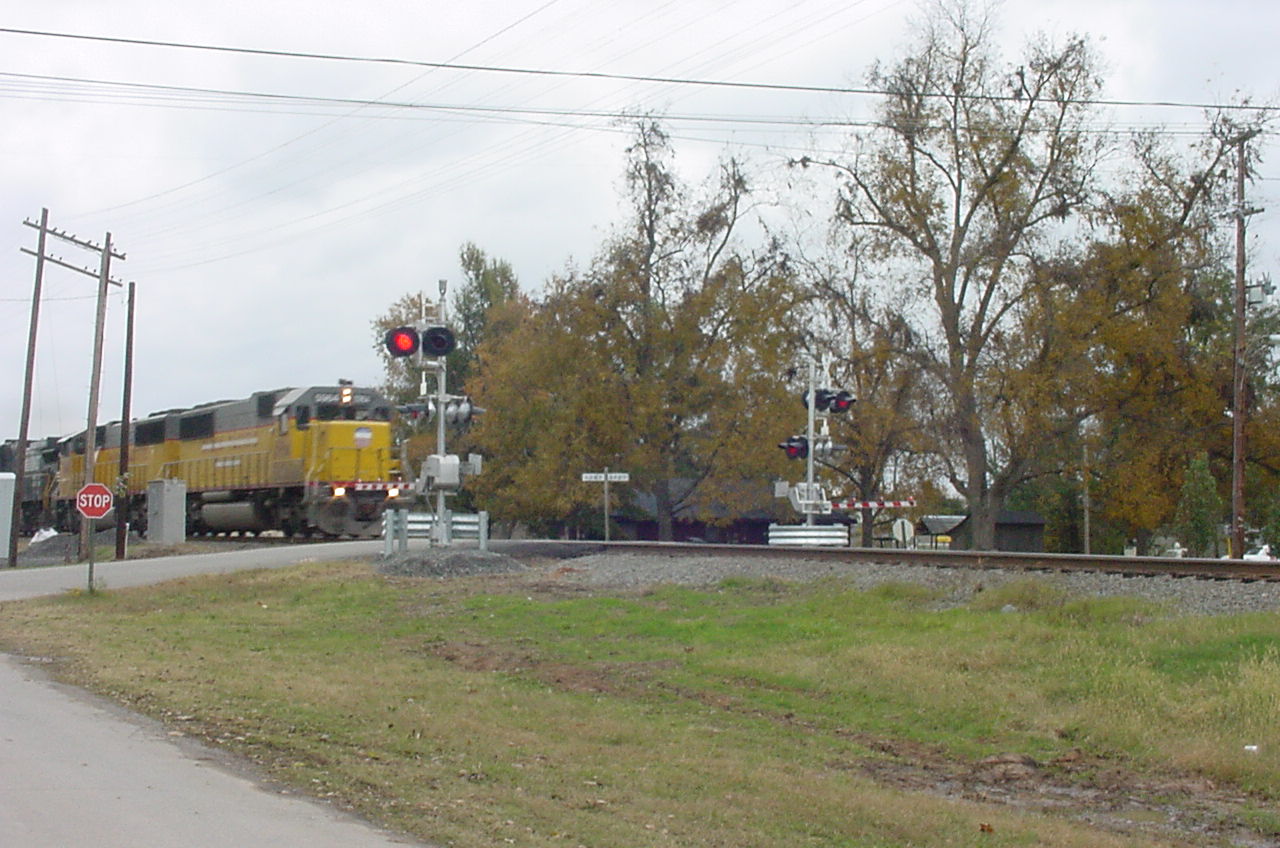 Train at Gated Crossing